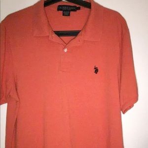 us polo assn shirt size L orange
